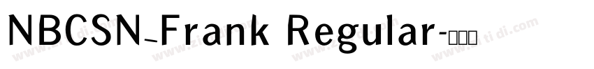 NBCSN_Frank Regular字体转换